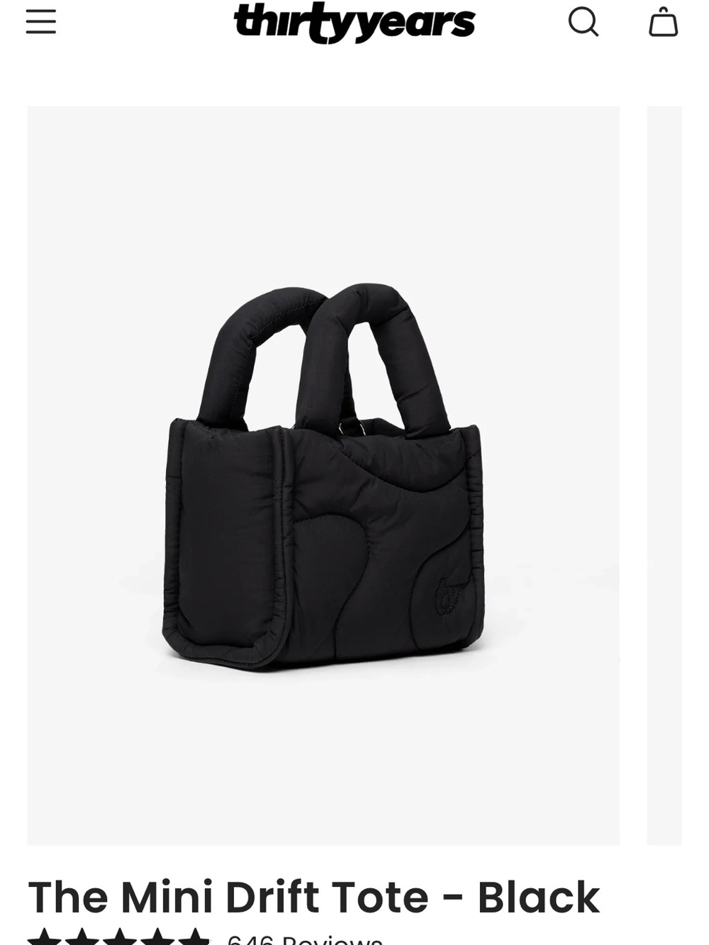 Mini Drift Tote - Black